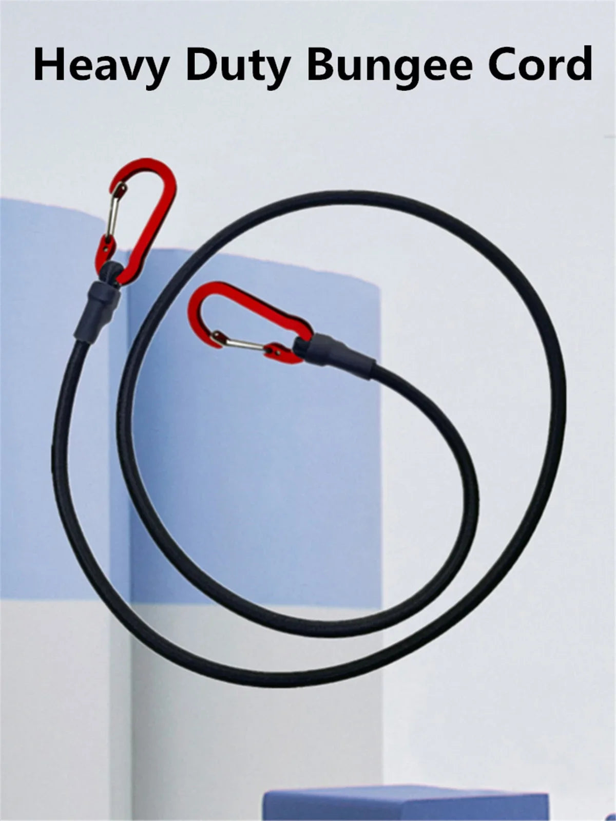 Heavy Duty Bungee Cord Elastic Tie Strap with Carabiner Hooks