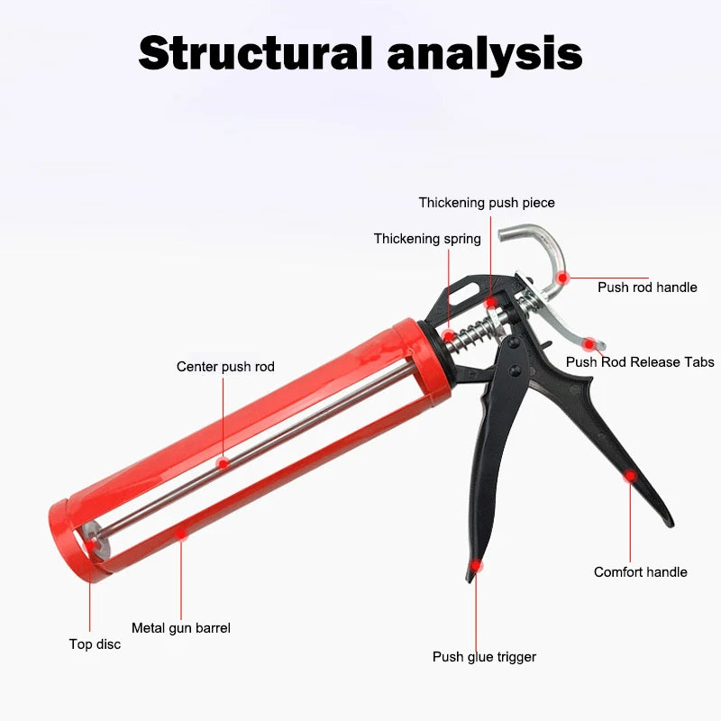 Manual Caulking Gun with Rotating Cartridge Holder