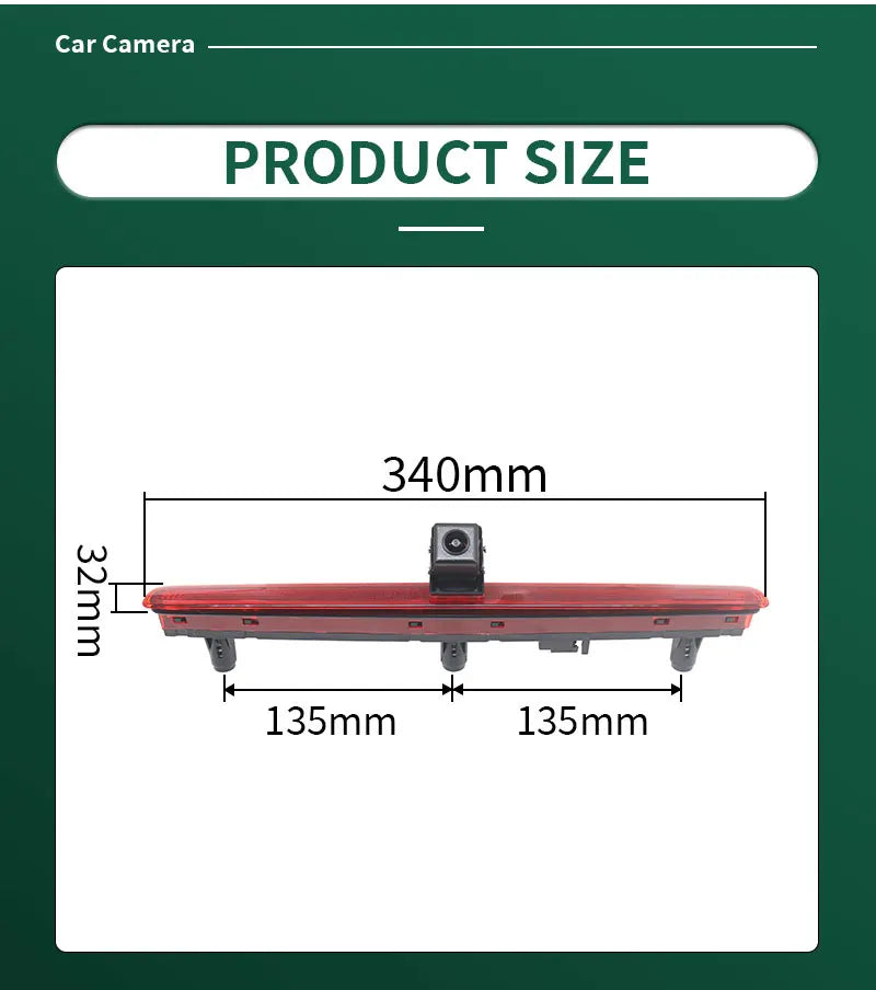 170° Wide Angle Brake Light Reverse Camera for VW T5 Transporter