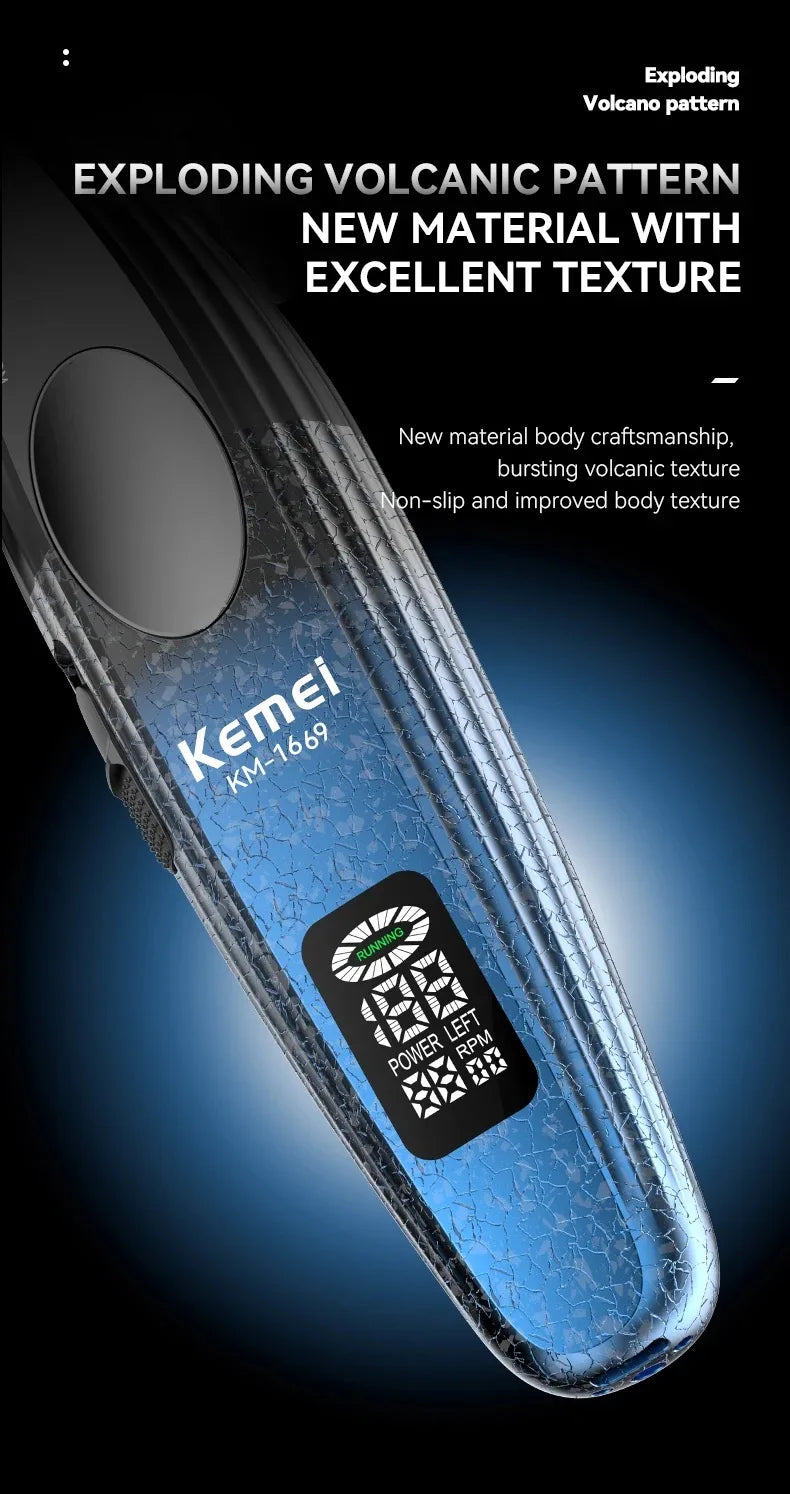 Cordless 9000RPM Hair Clipper Zero Gap Trimmer for Precision Cuts