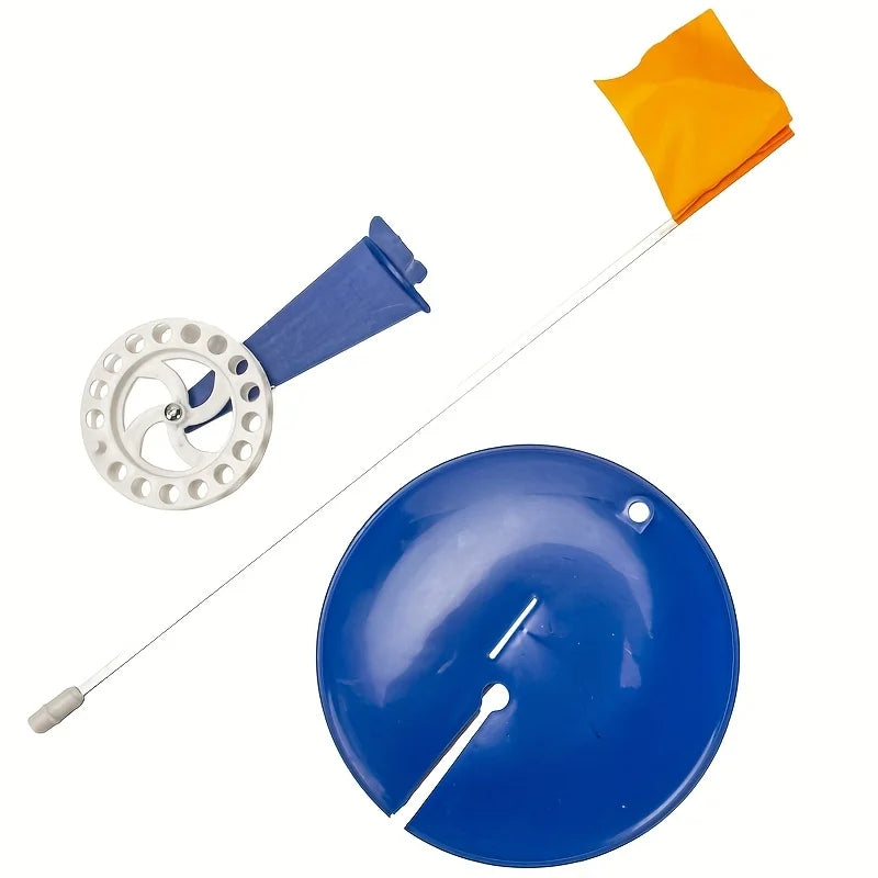 Isfisketip-up med flagga