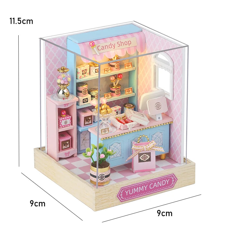 Kit de quarto em miniatura DIY, opções de modelos