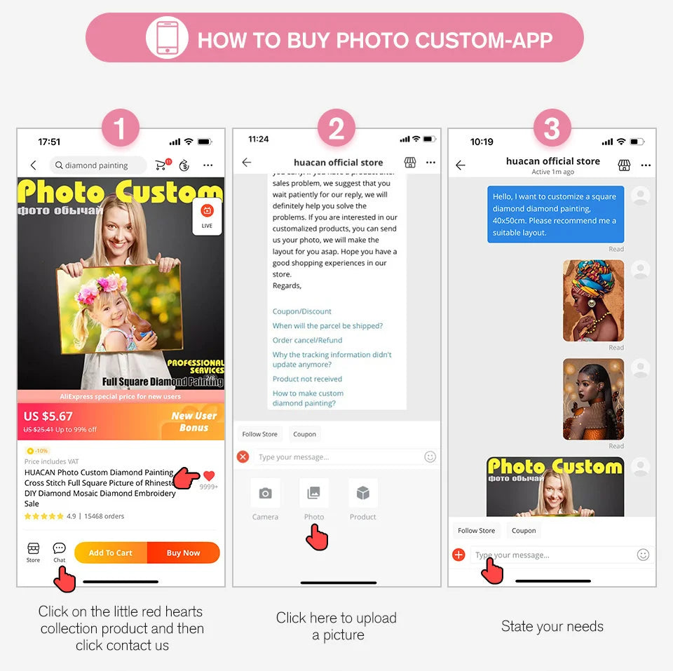 Prispôsobiteľná diamantová mozaika s vašou vlastnou fotografiou