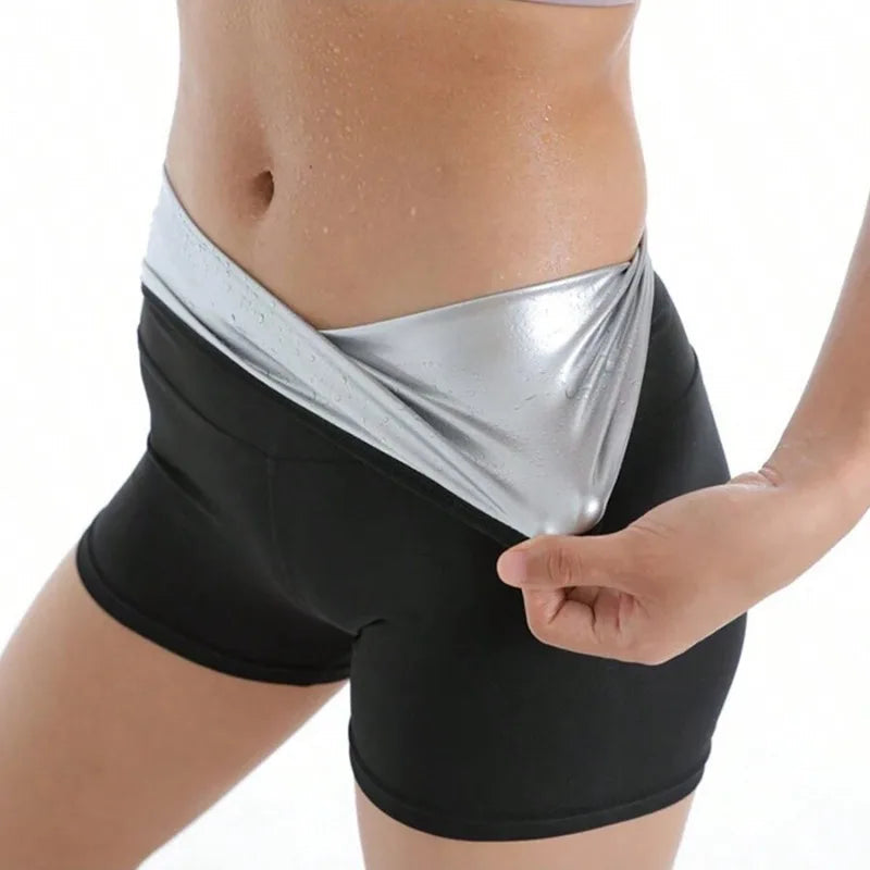 Women Sauna Sweat Pants Thermo Fat Control Legging Body Shapers Fitness Stretch Control Panties Waist Slim Shorts 