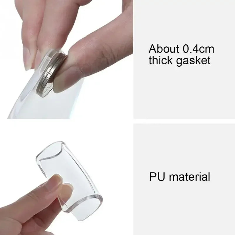 4pcs Anti Vibration Non-Slip Mat Washing Machine Silicone Pad Multifuncational Transparent Place Mats Home Bathroom Portable 