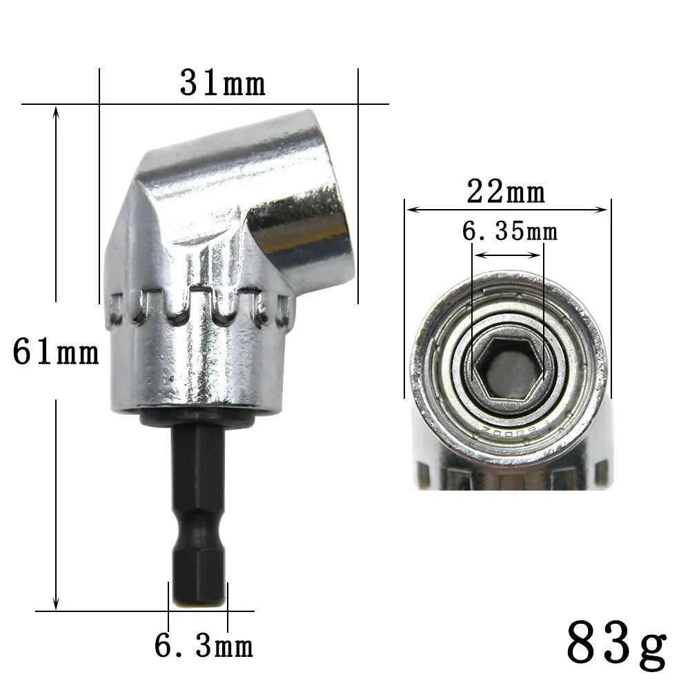 105 Degree Turning Screwdriver Joint Electric Drill Corner Attachment Extension Socket Screwdriver Head Tool