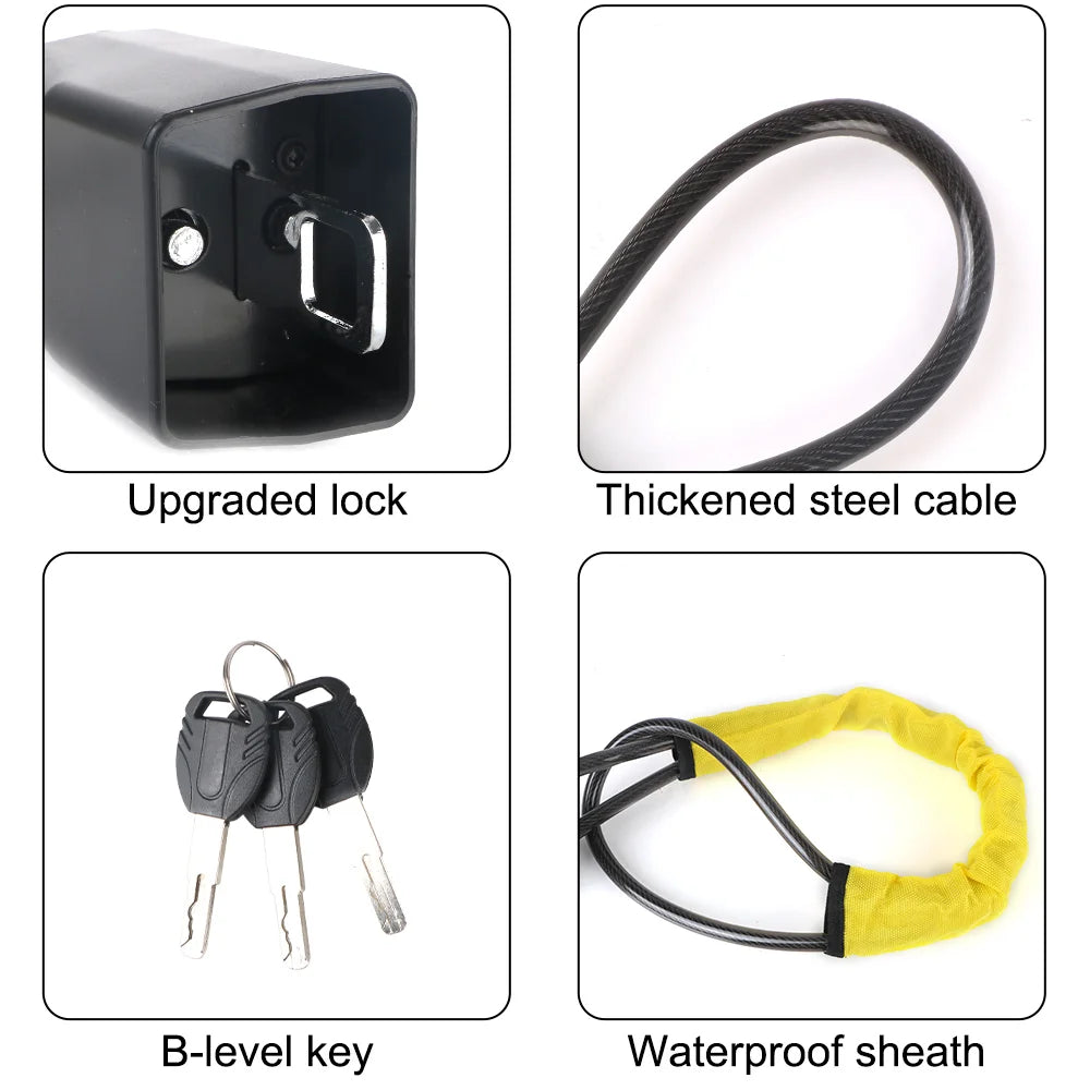 SEAMETAL Car Steering Wheel Lock Universal Antitheft Device Auto Seat Belt Buckle Lock Rope Steel Cable for Car Truck SUV Van RV