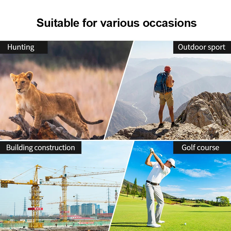 NOHAWK Golf Laser Rangefinder USB Rechargeable with Slope Compensation For Golfer Range Finder Hunting Monocular 