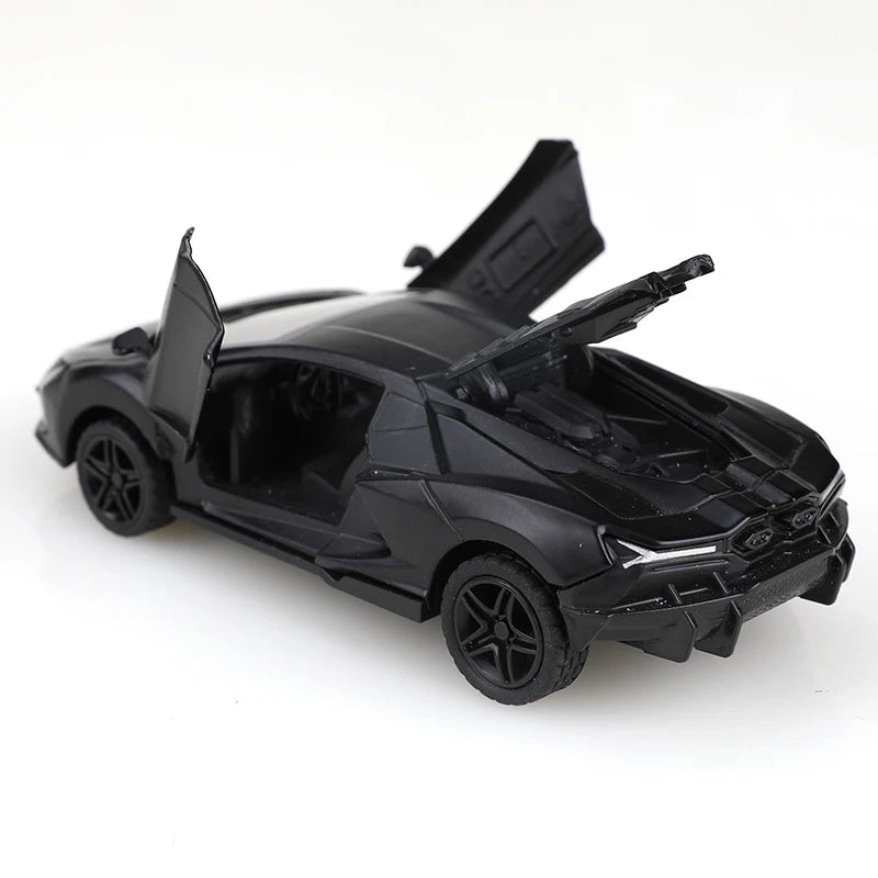 Metal Pull-Back Sports Car Model with Opening Doors