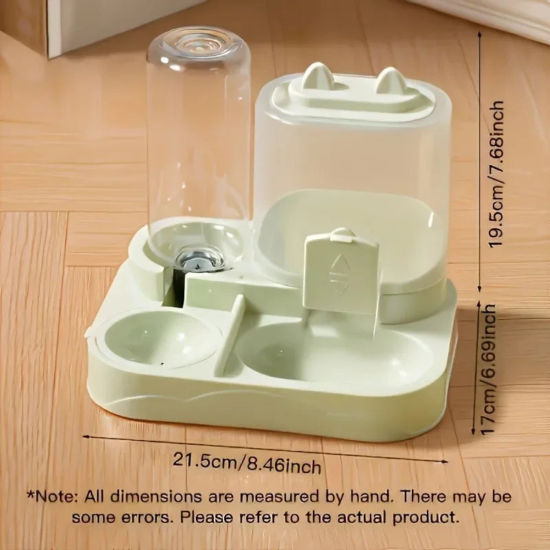 Pet Feeder Dual Food Bowl All-in-One Automatic Food Water Dispenser Large Capacity Food Storage Dispenser Pet Supplies