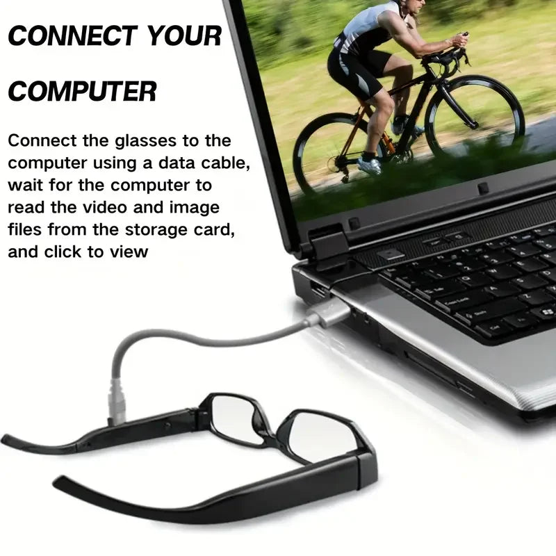 Prenosná 1080P HD mini kamera v okuliaroch