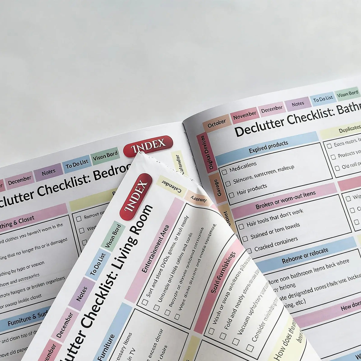 2026 Declutter Journal and Home Organising Workbook