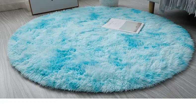 Super Soft Plush Round Rug Mat Fluffy White Carpets For Living Room Home Decor Bedroom Kid Room Decoration Salon Thick Pile Rug 