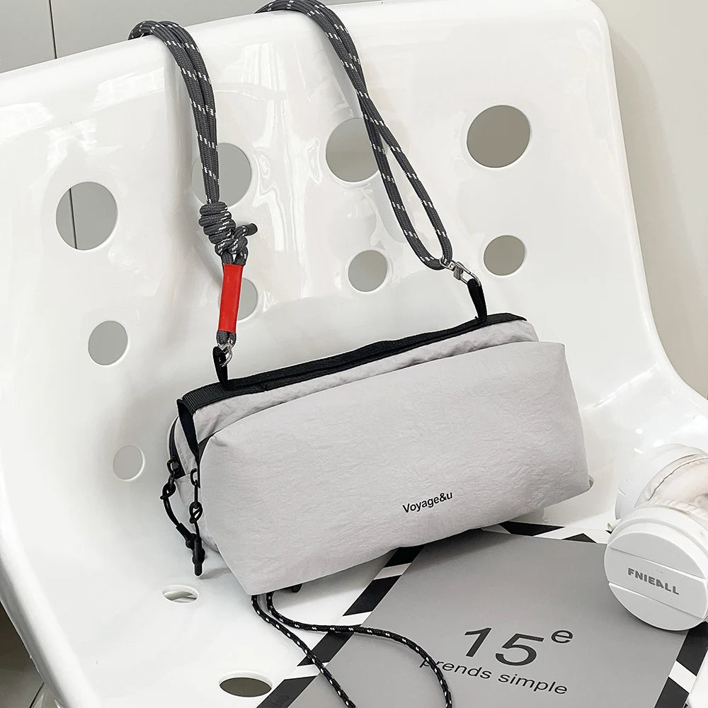 Nylon Crossbody Water Bottle Bag, Lightweight Shoulder Sling