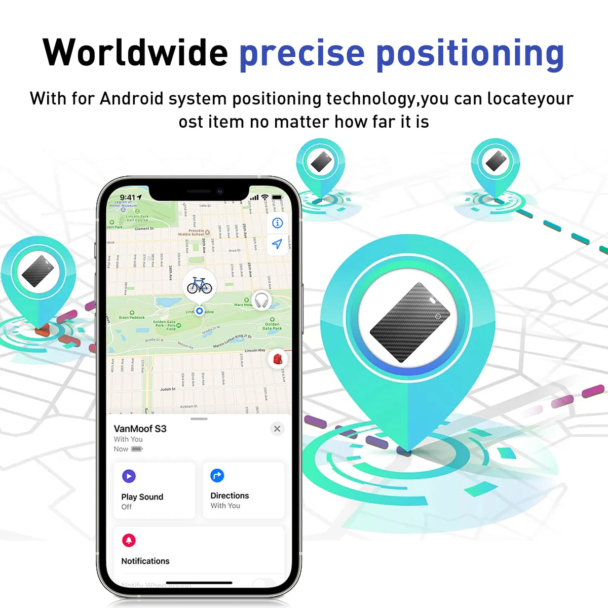 Σετ 2 τεμ iOS Android GPS Tracker Smart Card Διπλής λειτουργίας παγκόσμιος Bluetooth TV Card Finder για iPhone Google Find My πορτοφόλι κατοικίδιο