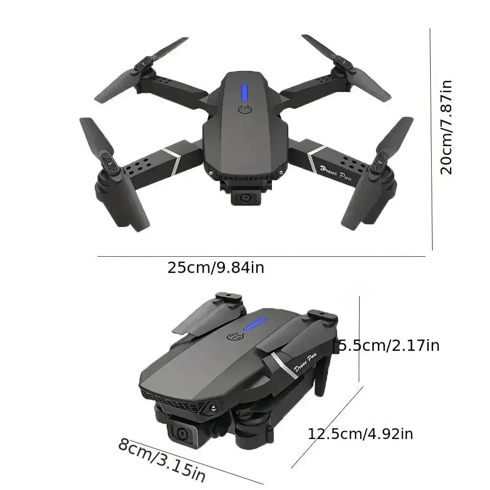 Height Hold Gift Toy 2024 E88Pro RC Drone 4K 1080P Wide Angle HD Camera Foldable Helicopter WIFI FPV 