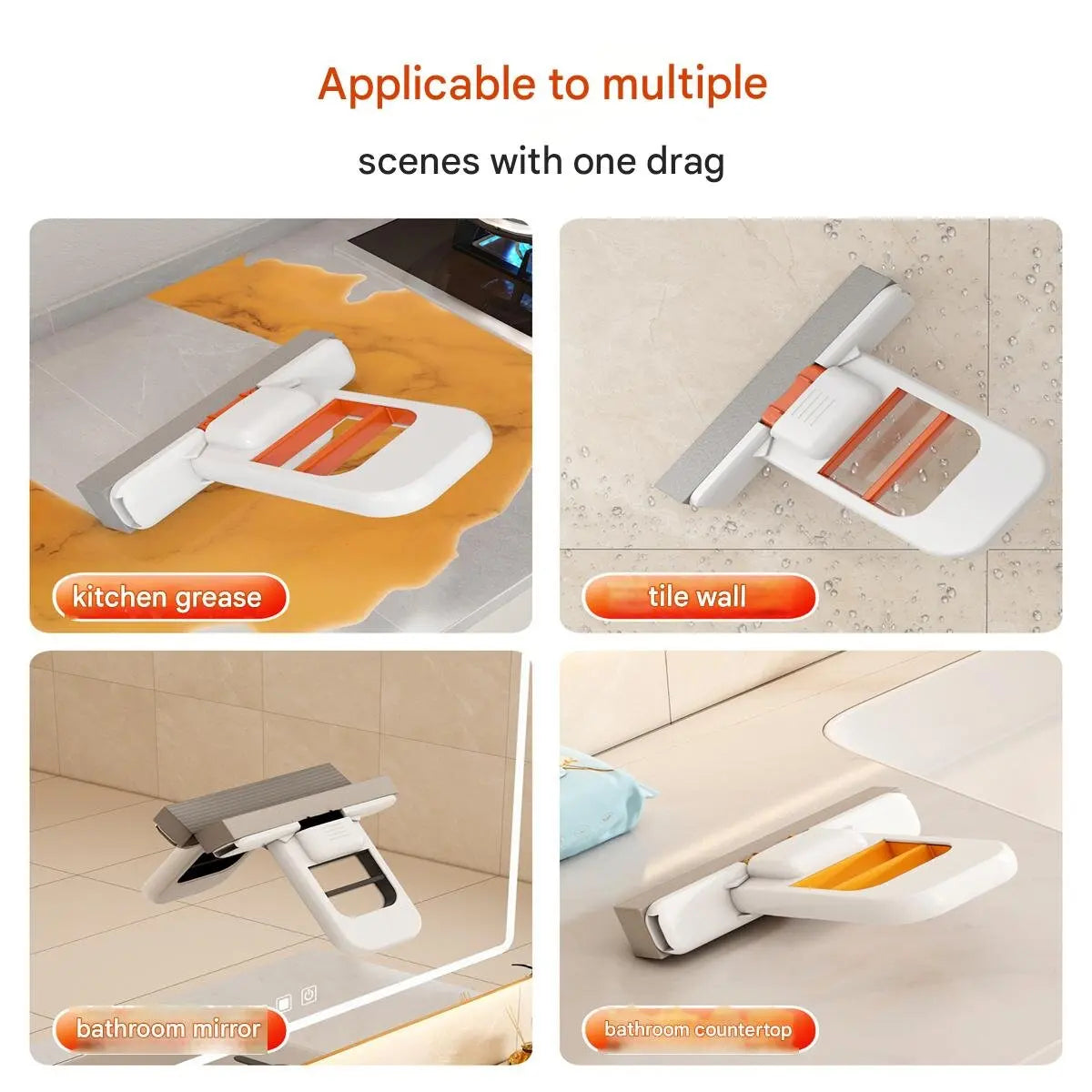 Mini Cotton-Thread Table Mop with Folding Wringer