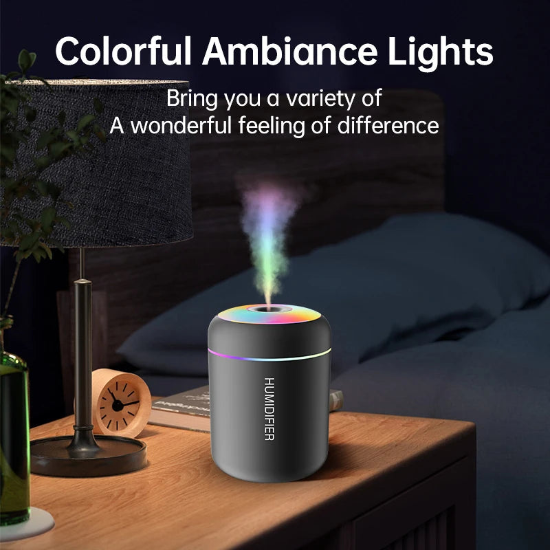 180ML Mini Air Humidifier USB Electric Aroma Diffuser Essential Oil Purifier Aromatherapy Mist Maker Lights For Car Home Bedroom 