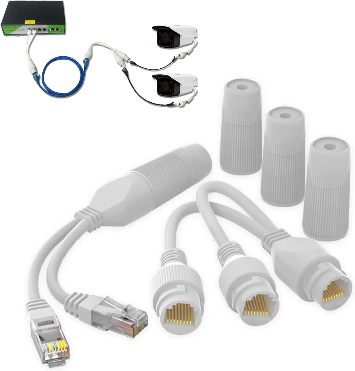 PoE Camera Combiner and Splitter Set