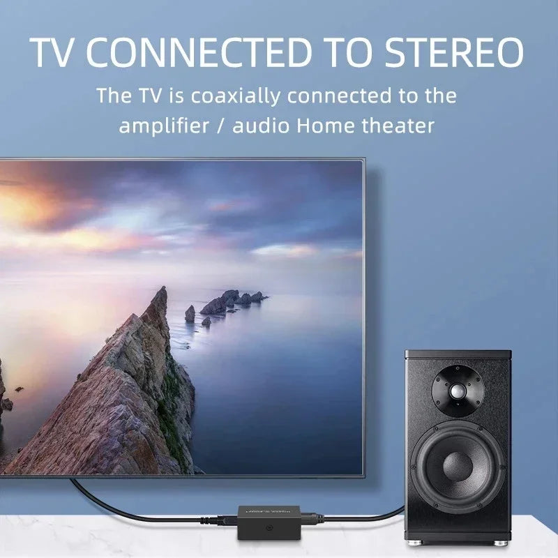 Convertidor de audio coaxial y óptico bidireccional