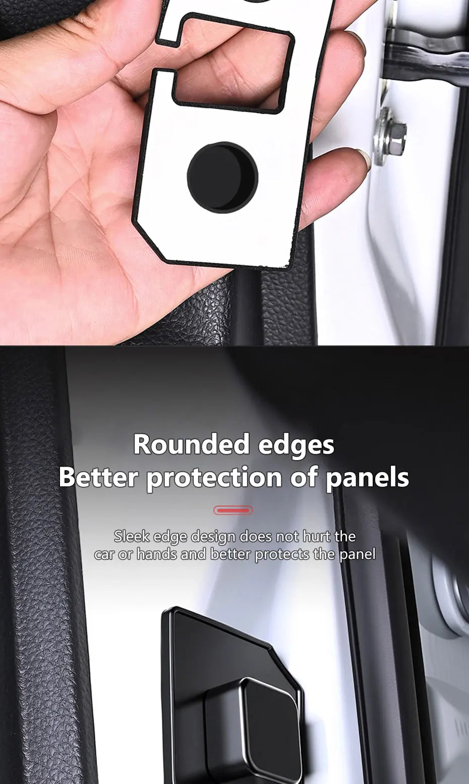 SEAMETAL 4Pcs Car Door Buffer Cushion Waterproof Self-Adhesive Silicone Shockproof Cushion Universal Car Door Shock Absorber