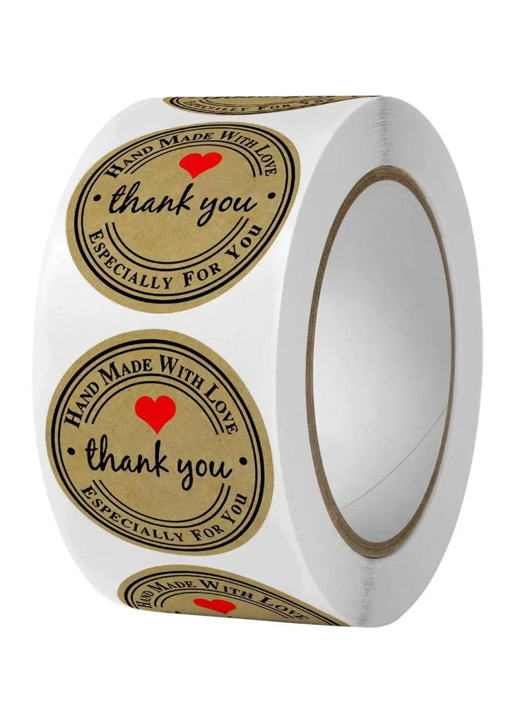 Kraft Gracias Thank You Labels Stickers
