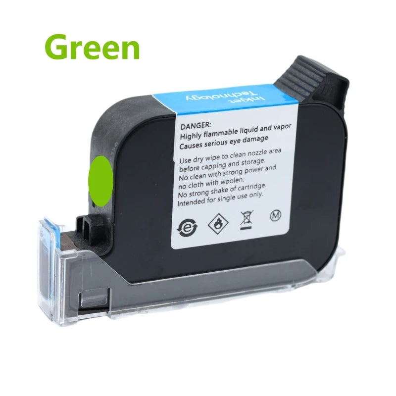 2588+ 2588 2588+M 42ML Black Red Blue Green Ink Cartridge Quick-drying 12.7mm Print Height Universal for Handheld Inkjet Printer