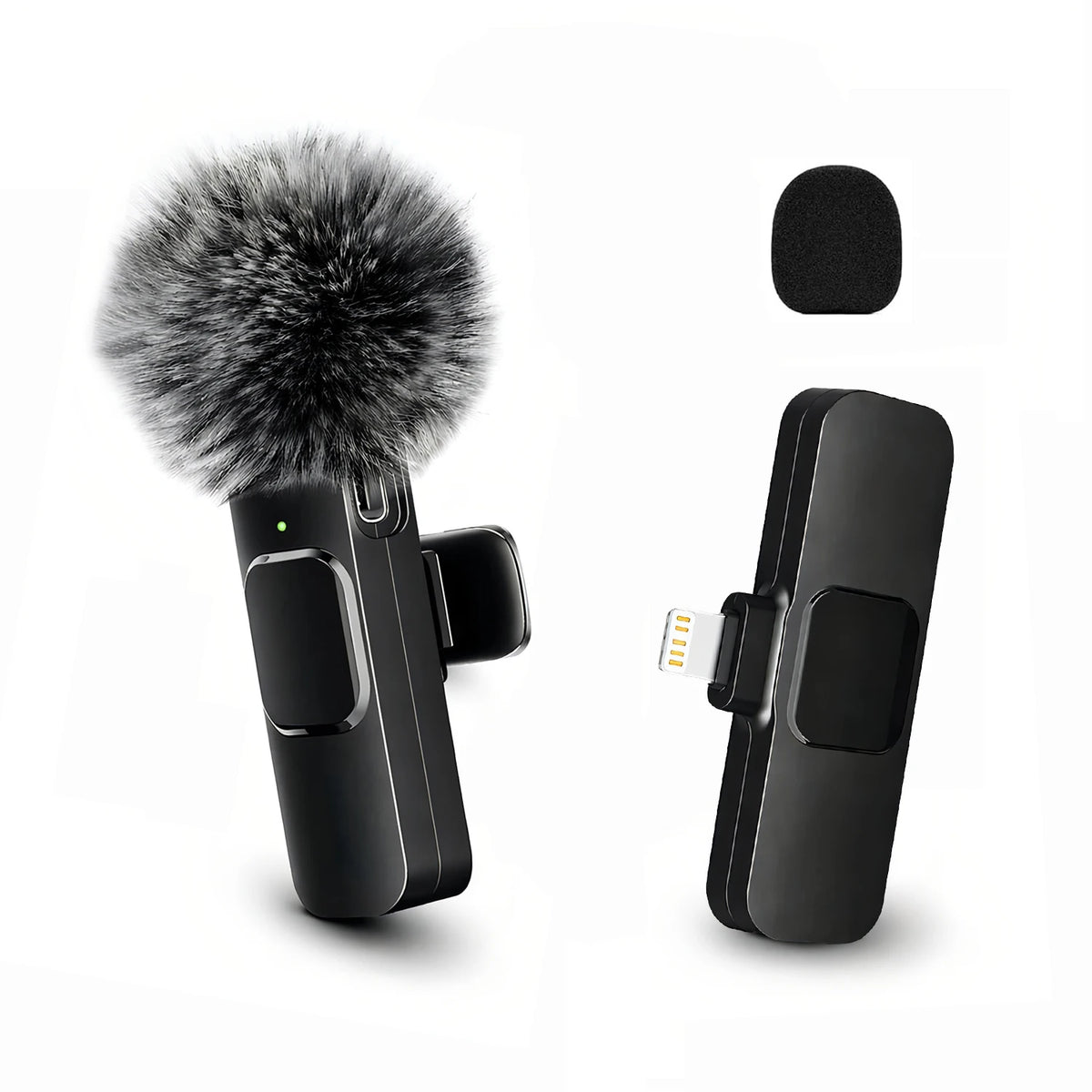Wireless Lapel Microphone, Lightning Connector Only, mini Clip Microphone, Suitable for Live Streaming, Vlogs, Interviews.