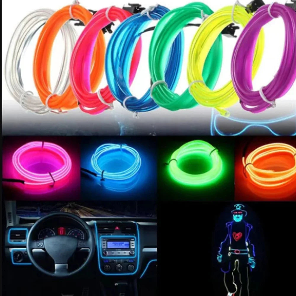 5V USB LED Strip Car Interior Ambient Light Tube