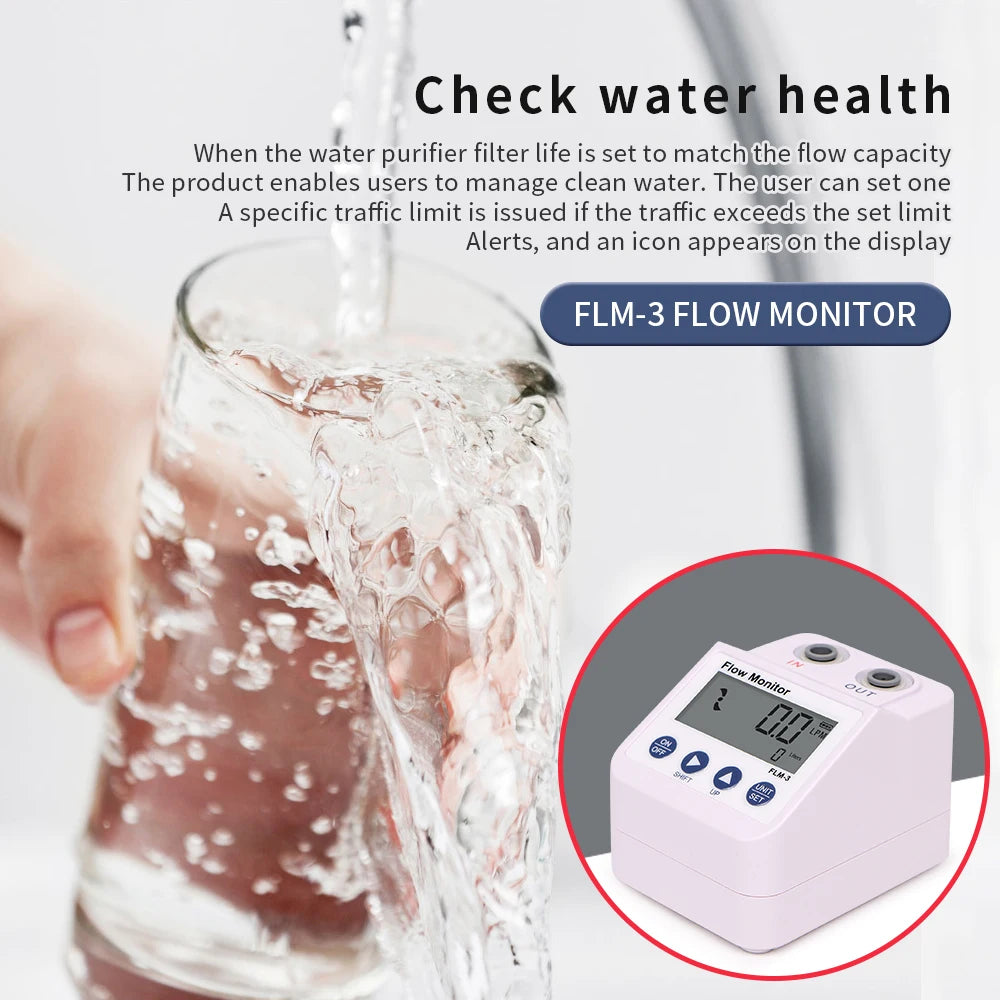 FLM-3 Water Filter Flow Meter with Alarm