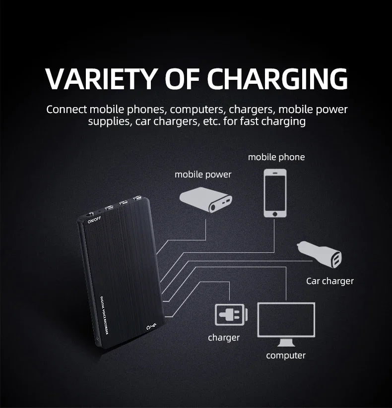 Carte d'enregistreur vocal ultra-mince activée par la voix avec enregistrement de 60H
