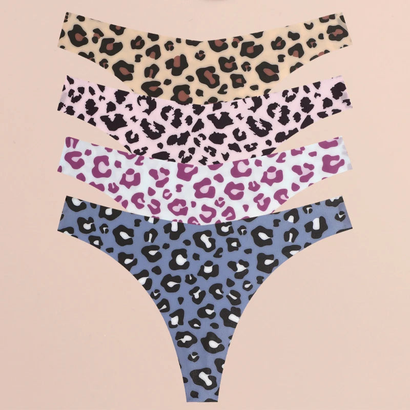 Stretchstrings voor dames met print - 4 stuks