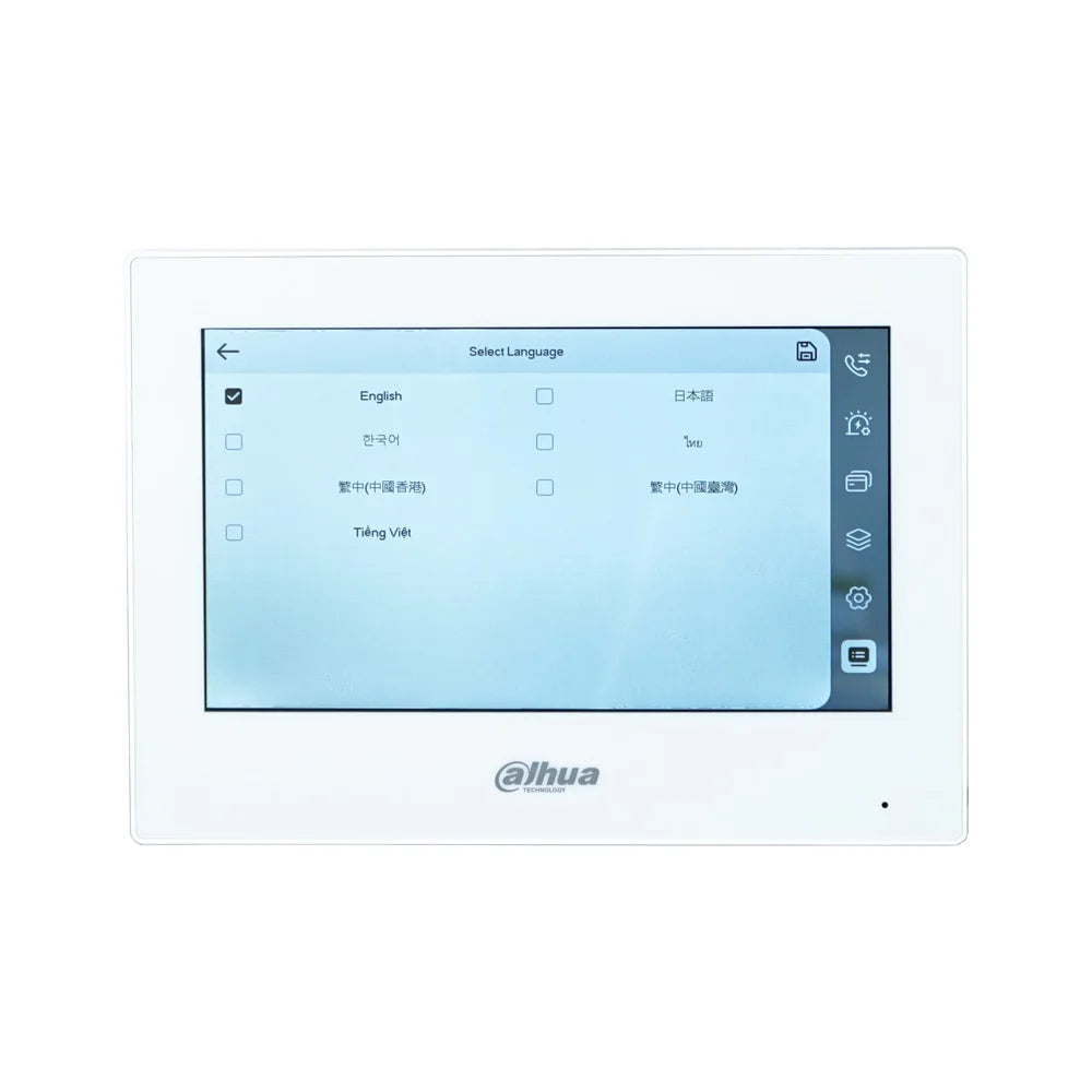 Moniteur d’interphone vidéo intérieur PoE 7 pouces – VTH2621GW-P