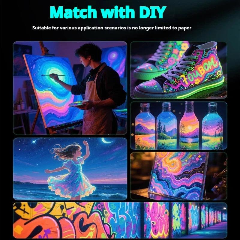 Glow-in-the-dark Pigment 20ml Fluorescent Acrylic Pigment