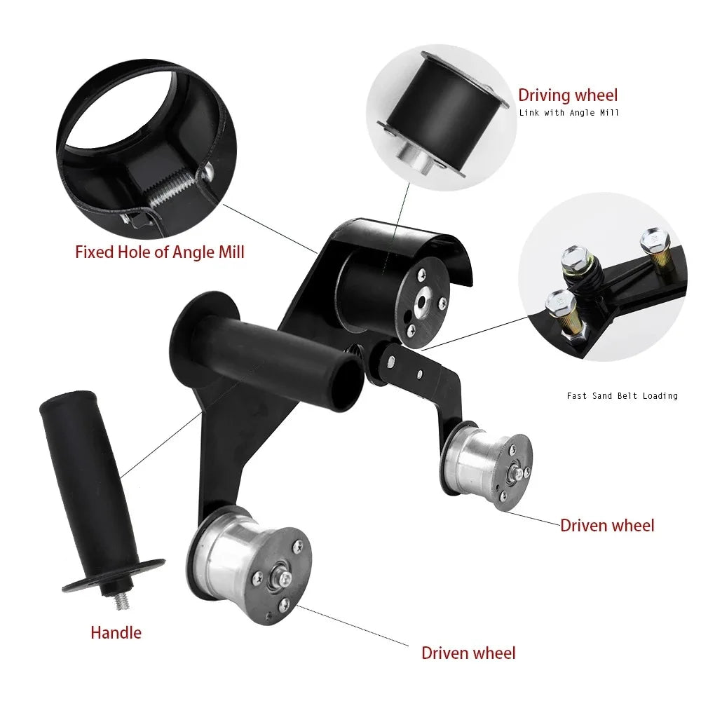 An attachment de lijadora de banda para amoladora angular