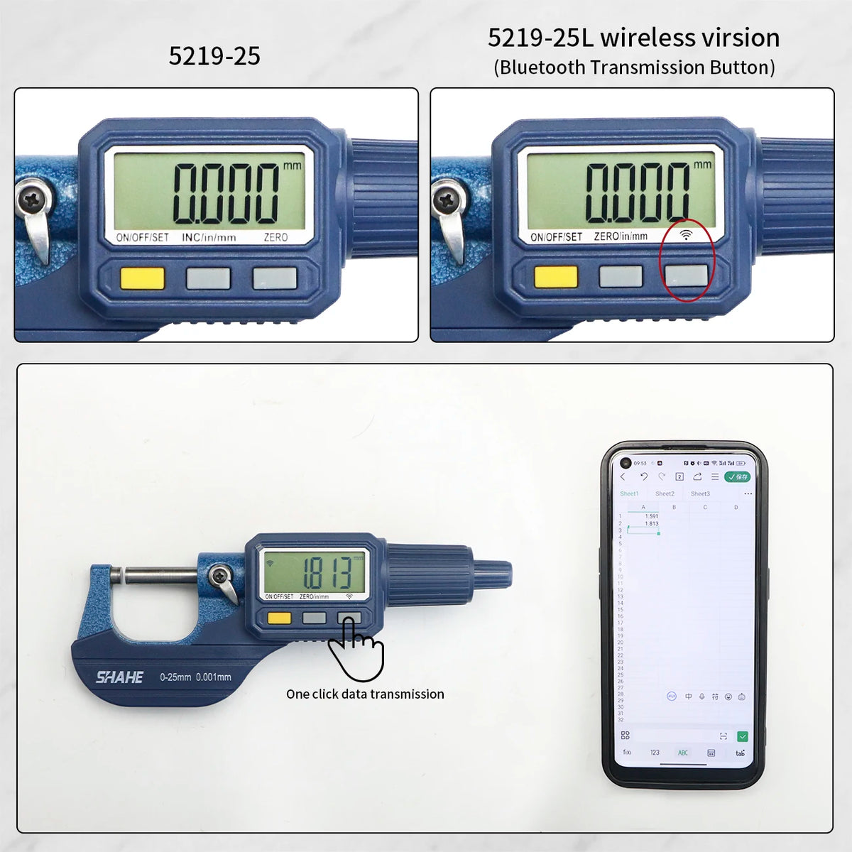 Digital Outside Micrometer - Range Options
