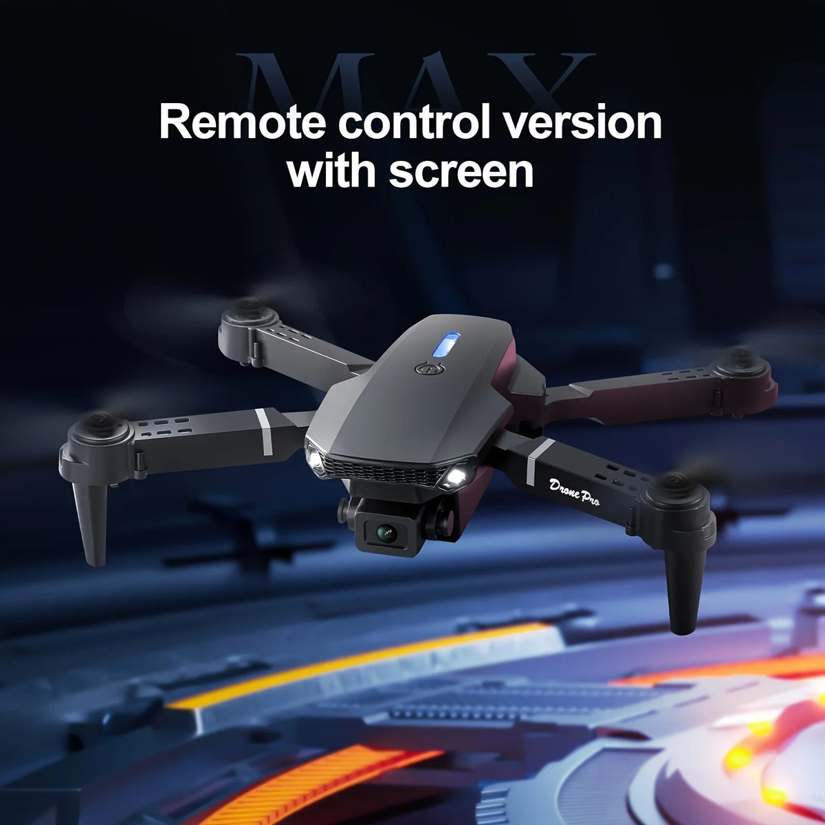 Drone RC pliable à double caméra avec télécommande écran