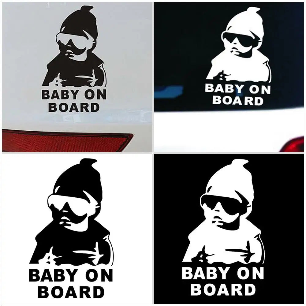 BABY ON BOARD Ustvarjalna modna nalepka za avto, opozorilni znak za rep, nalepka, ustvarjalne nalepke za vetrobransko steklo