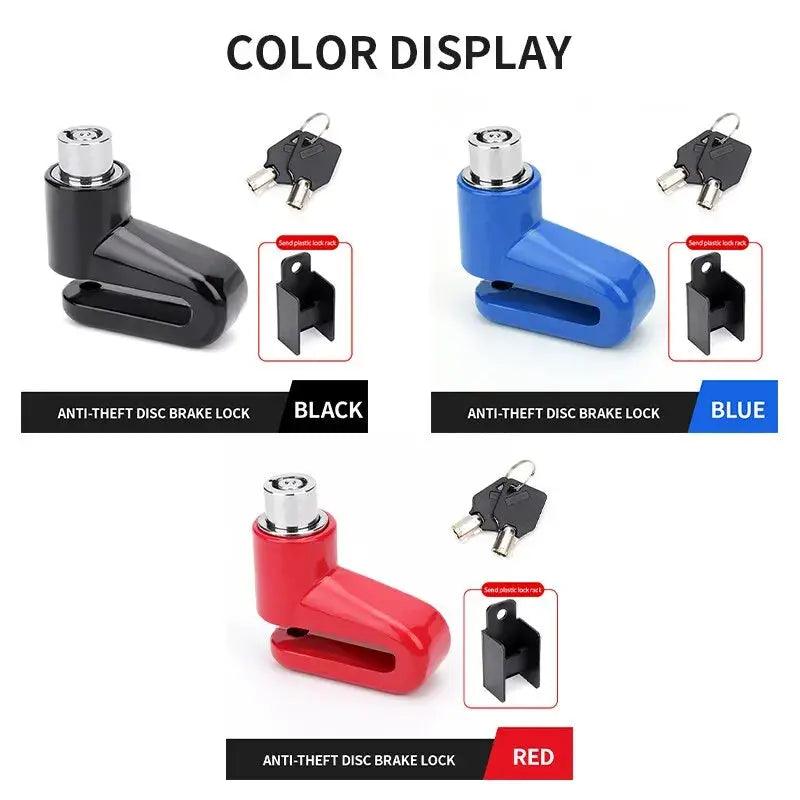 Motorcycle Bike Anti Theft Wheel Disc Brake Lock Safety Disc Wheel Lock Mountain Road Bike Padlock with Keys Spy-shop.com