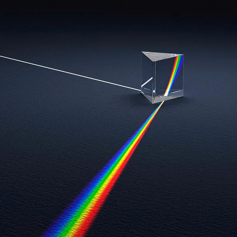 Triangular Glass Prism for Light Experiments