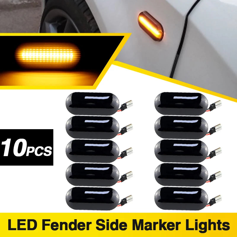 Dynamic LED Side Marker Light Amber Turn Signal Replacement