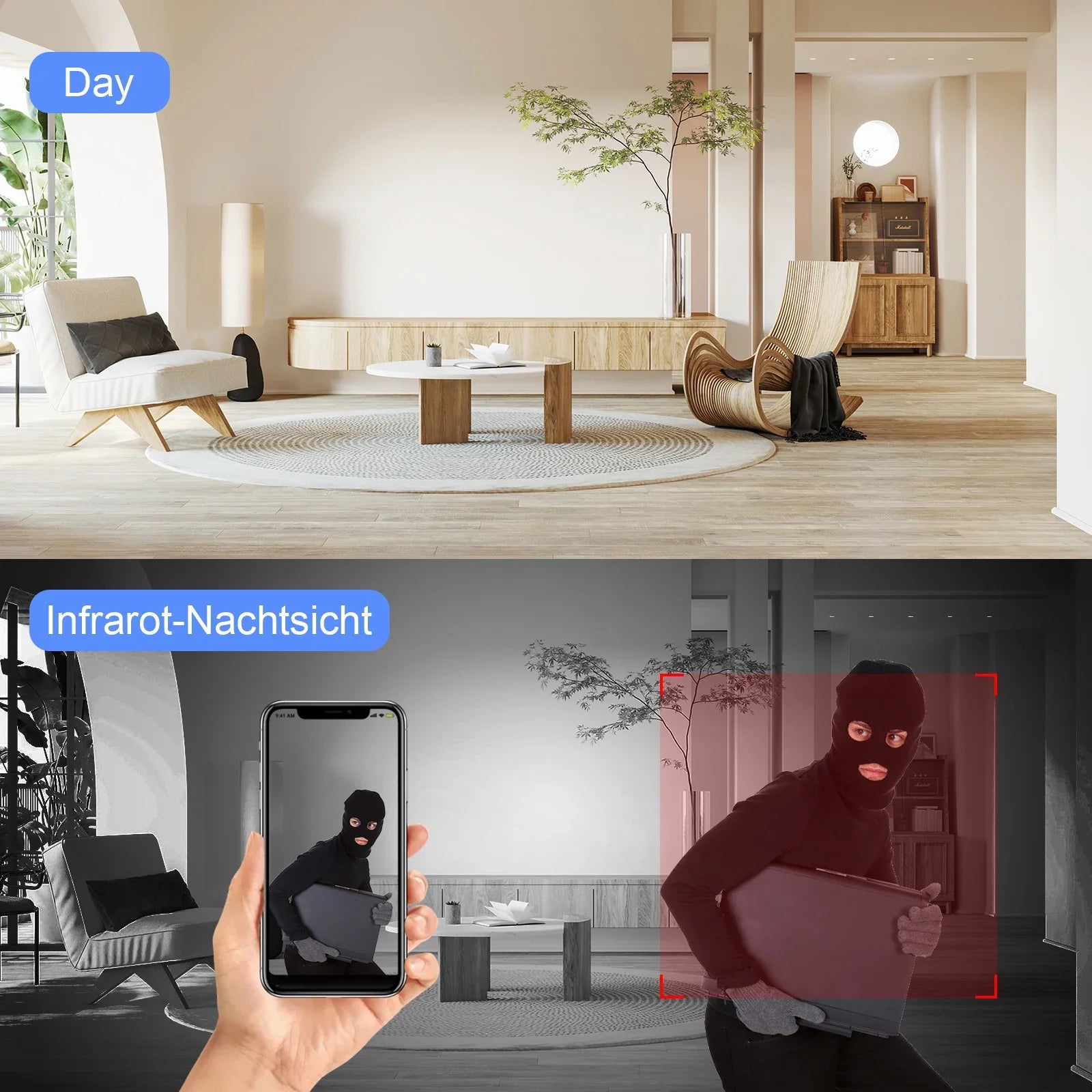 Full HD 1080P Mini Wifi Camera Clock Night Vision Wireless Control IR View Camcorder Home Surveillance Monitor Video Monitor Cam