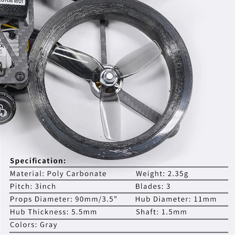 DT90 Three-Blade Drone Propellers, 90 mm