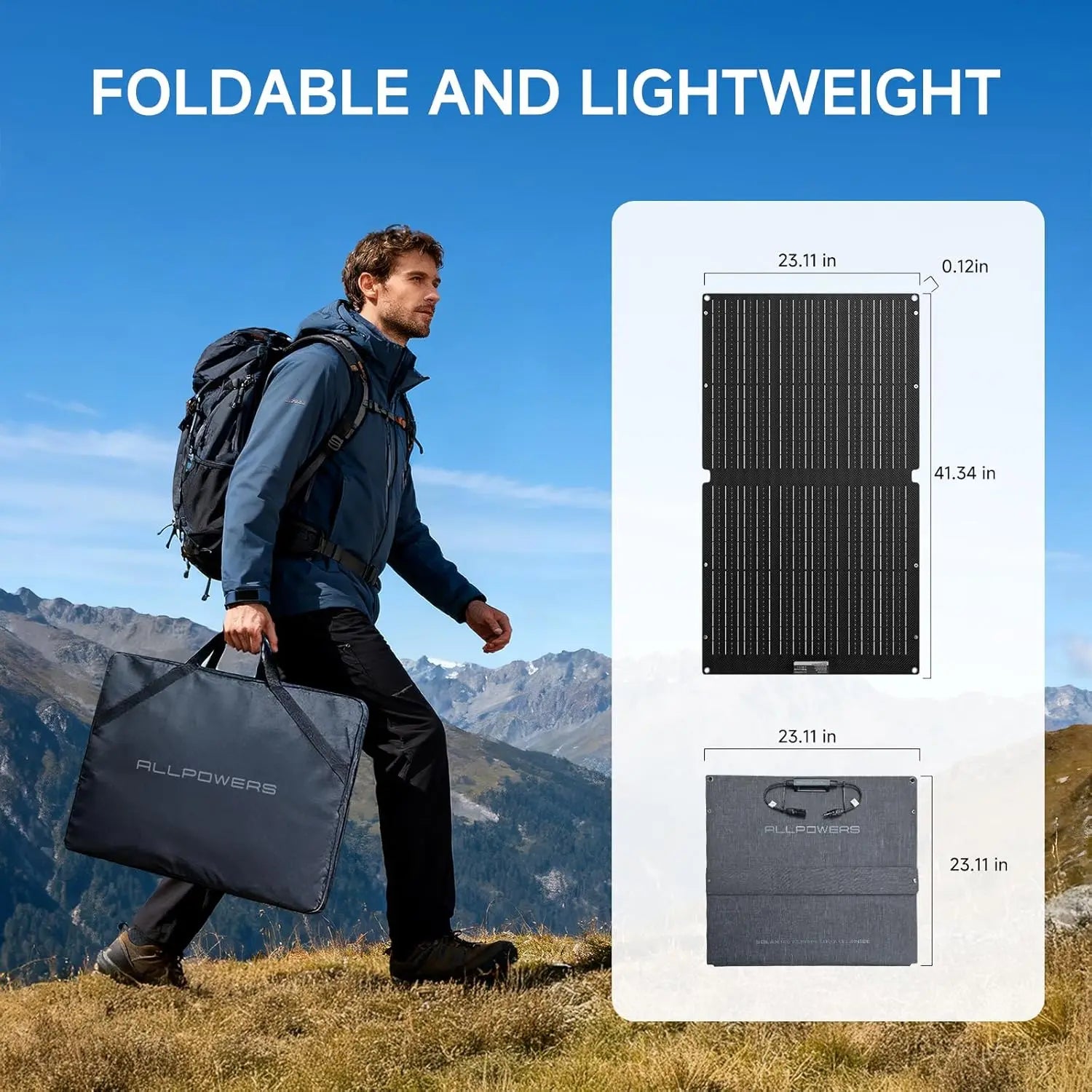ALLPOWERS SE100 100W Foldable Solar Panel for Portable Power