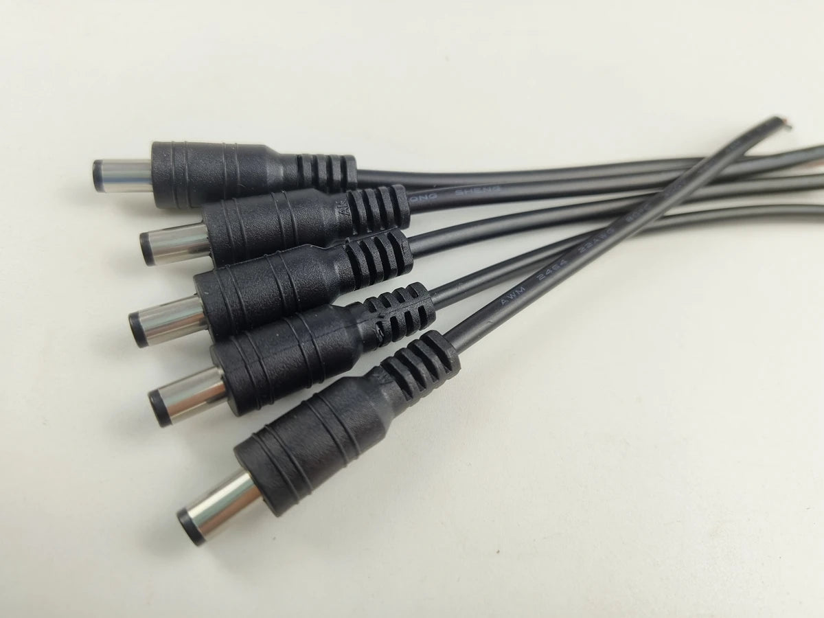 1/5/10 Pcs 5.5x2.1mm DC Male Female Power Plug Cable Wire Jack Adapter Connector for CCTV Single Color 3528 5050 LED Tape Light 