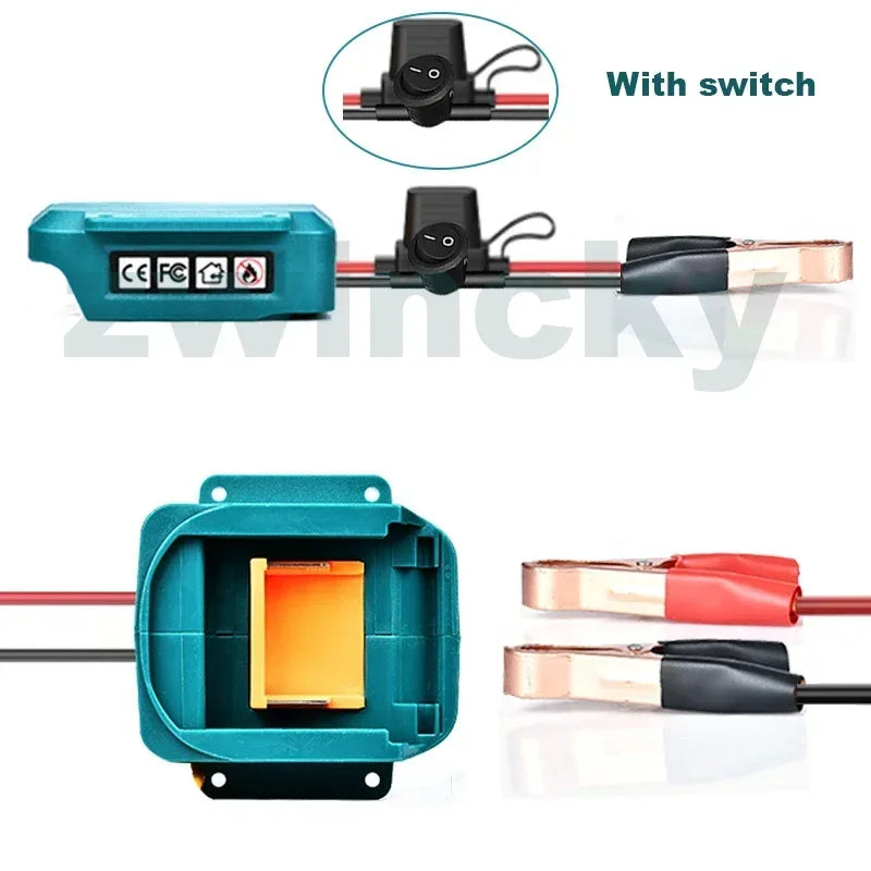 Batteriadapter med klämmor för Makita 18 V-batteripack
