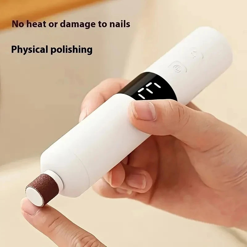 Elektrische manicure- en pedicureset met 16 opzetstukken, LCD, 3 snelheden