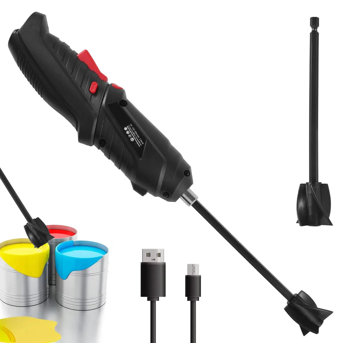 USB-Rechargeable Resin Mixer with Two Paddles