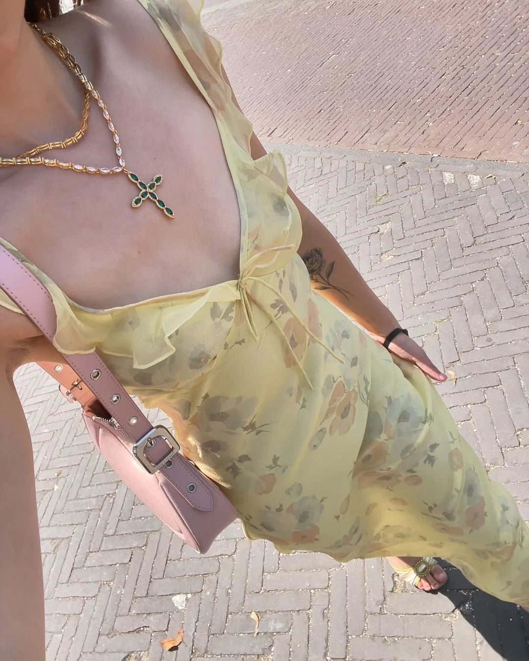 Cryptographic Summer Floral Print Plunge Maxi Dress Outfits Sexy Backless Fairy Sun Dresses Vacation Beachwear Vestido Coquette 