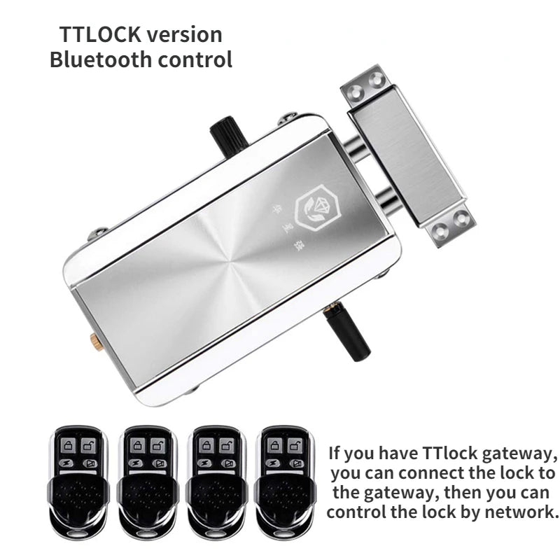 Tuya/TTlock Remote Control Door Lock Bluetooth Wireless Smart Lock Deadbolt Lock Electronic Keyless Invisible Lock